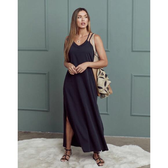 Shebird Dresses & Skirts - Shebird The Savannah Strappy Maxi Bra Dress in Jet Black